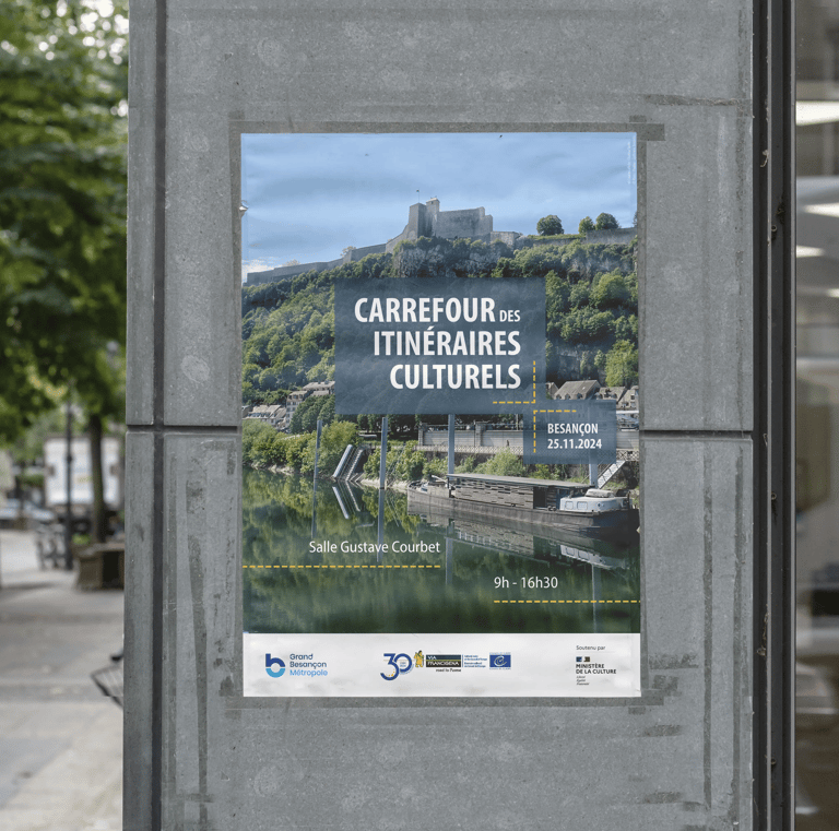 Affiche et supports pour événement séminaire tourisme