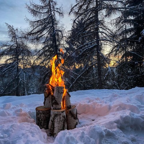 A Norwegian birch fire furnace
