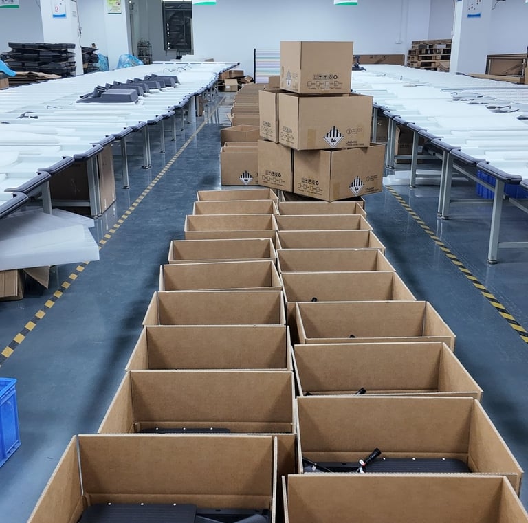 solar street light packing process