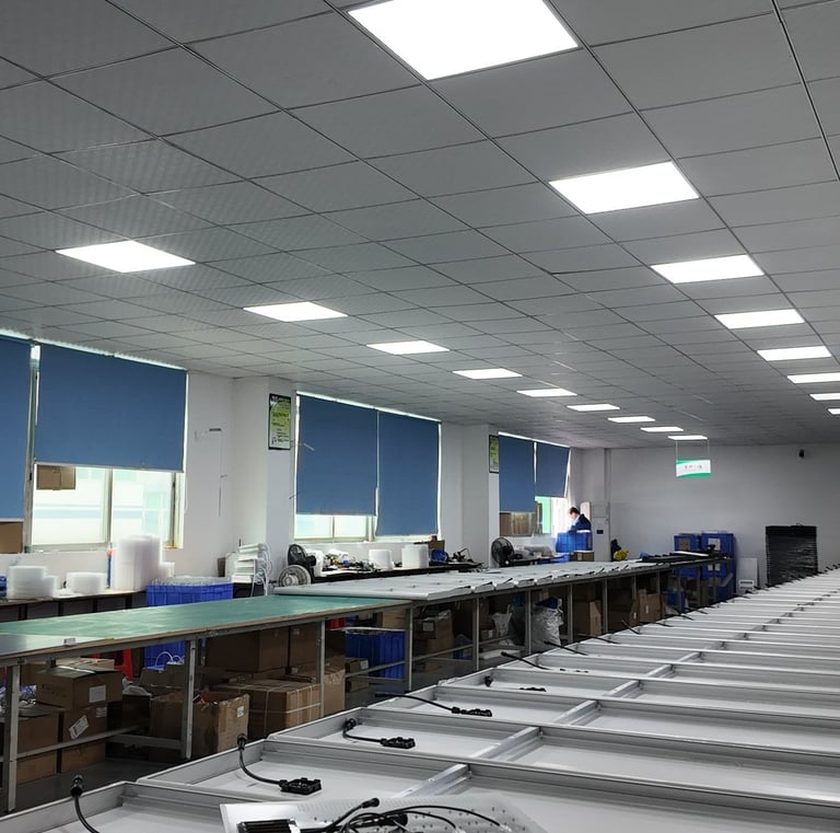solar lighting factory assembly line