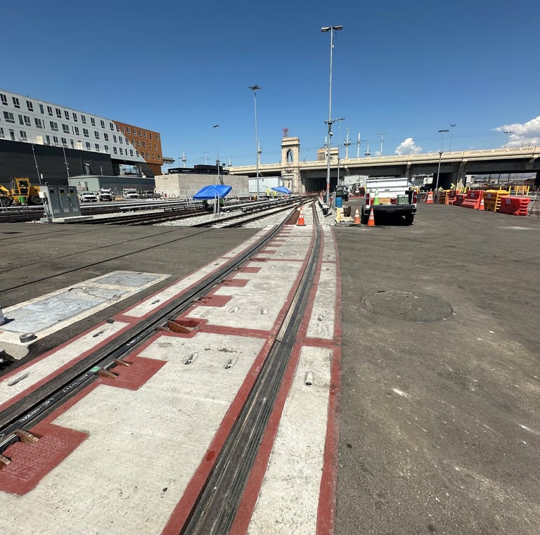 Yard custom crossing panels, at-grade crossing design