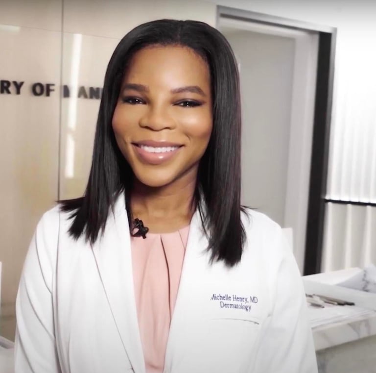 A female doctor in a healthcare setting