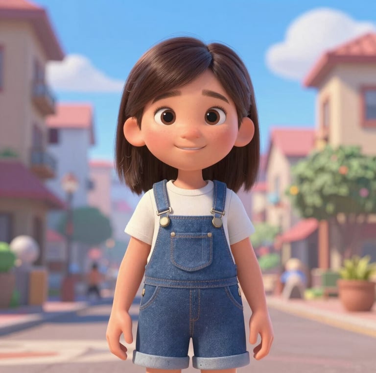 A playful purple cat holding a pencil and looking curious.