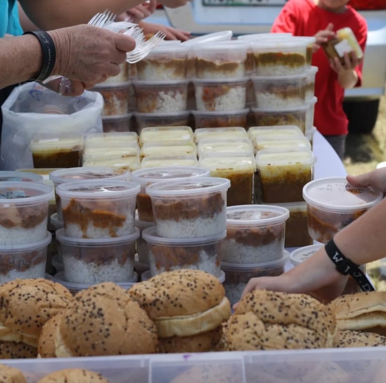 Feeding outreach - Over 700 meals provided