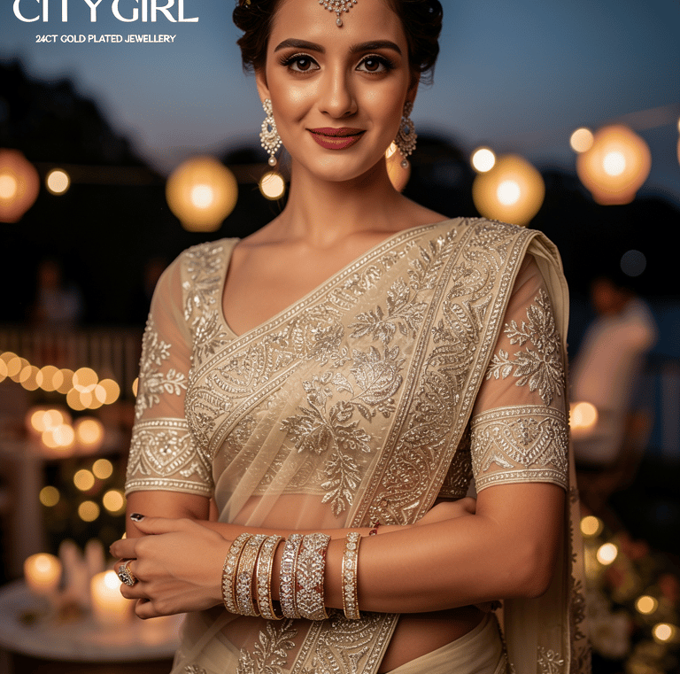 City Girl Jewellery - citygirlbangles - 18 Carat Gold Plated  - AD Collection - Bangles Set
