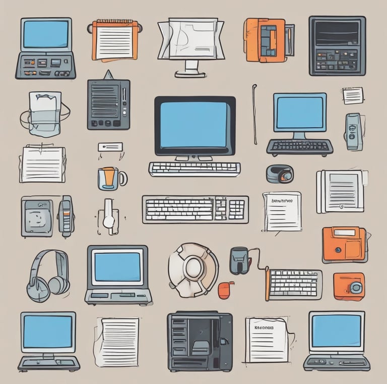 Close-up of hands typing on a keyboard during a computer literacy class.