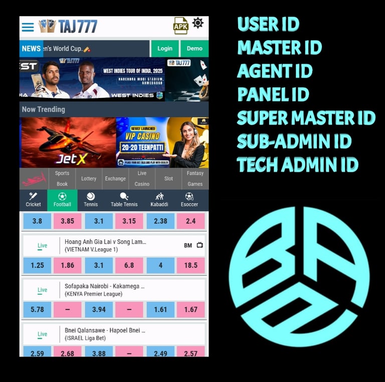 ONLINE CRICKET BETTING ID AVAILABLE DL MDL SMDL MASTER ID SUPER MASTER ID ADMIN ID AVAILABLE