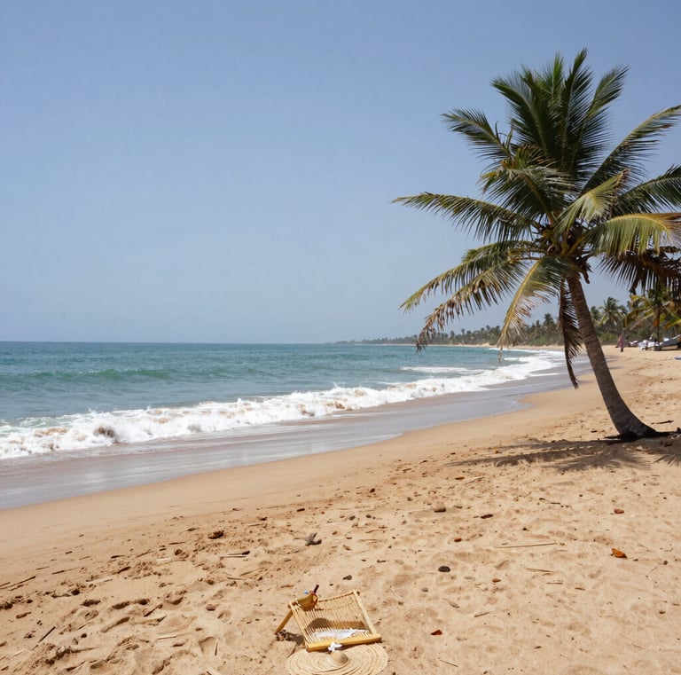 Smiling African artisans showcasing their crafts at a vibrant market stall.