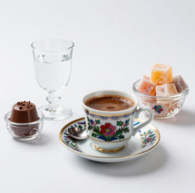 Elegant glassware set arranged on a cream-colored linen tablecloth.