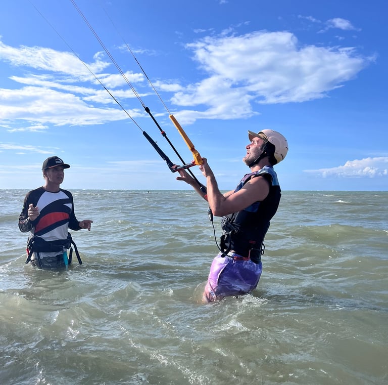 Day 1. Kite control, body drag en Mangue seco