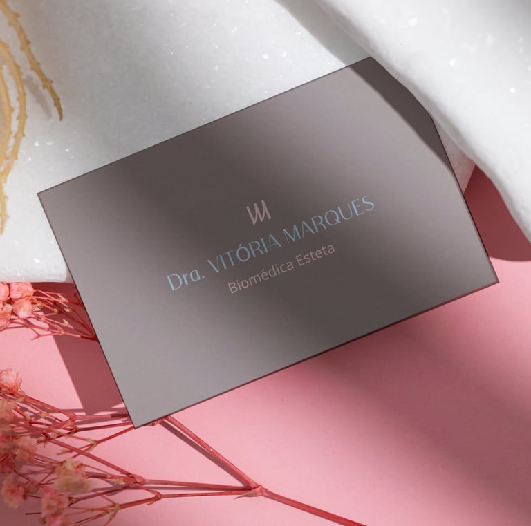 cartão de visitas dra. vitória marques biomédica esteta