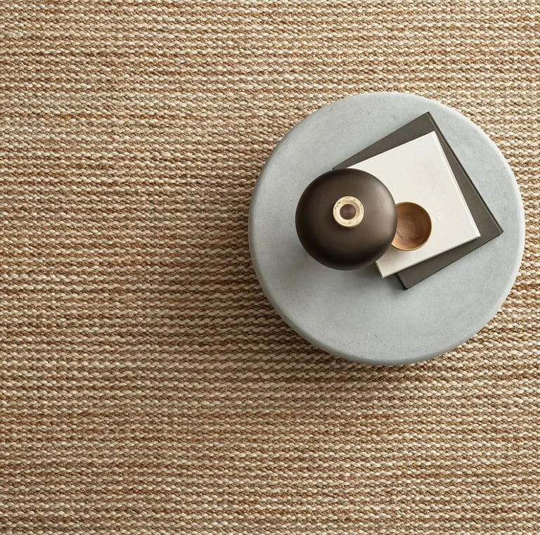 Minimalist modern rug design by Rasida Creation, handmade with care