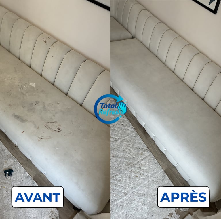 nettoyage canapé à domicile total refresh
