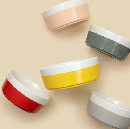 Waggo Dipper ceramic dog bowl, food-safe glazed design