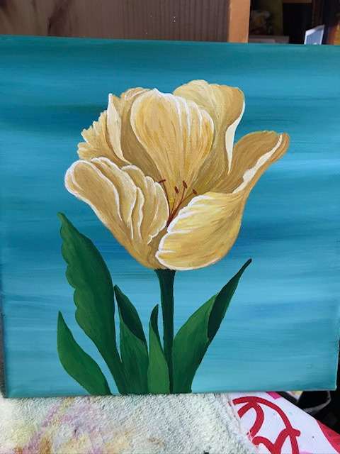 Lone Pale Yellow Flower