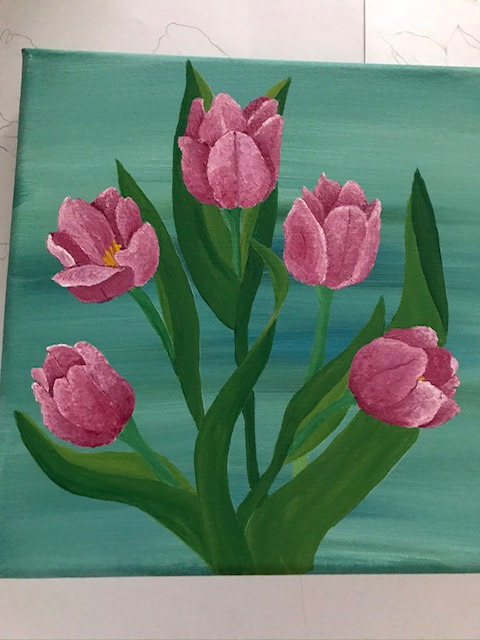 Five Pink Flowers