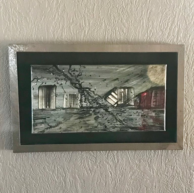 Chaos.. acrylic paint, abstract..