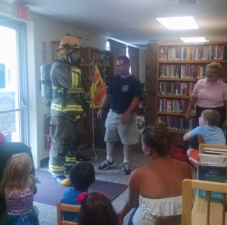Firefighter Demonstration at the library