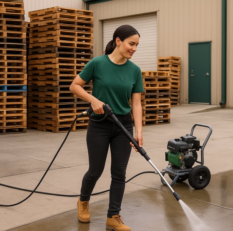 Commercial warehouse cleaning service by Dust Be Gone professional in Phoenix industrial space