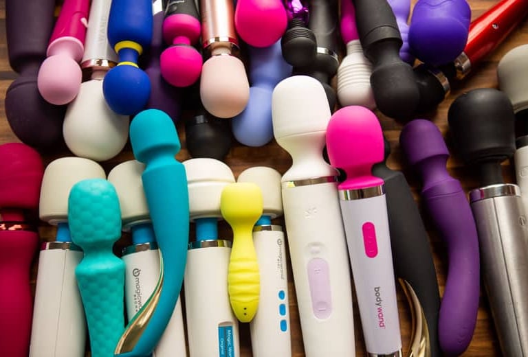 a collection of vibrators and massagers