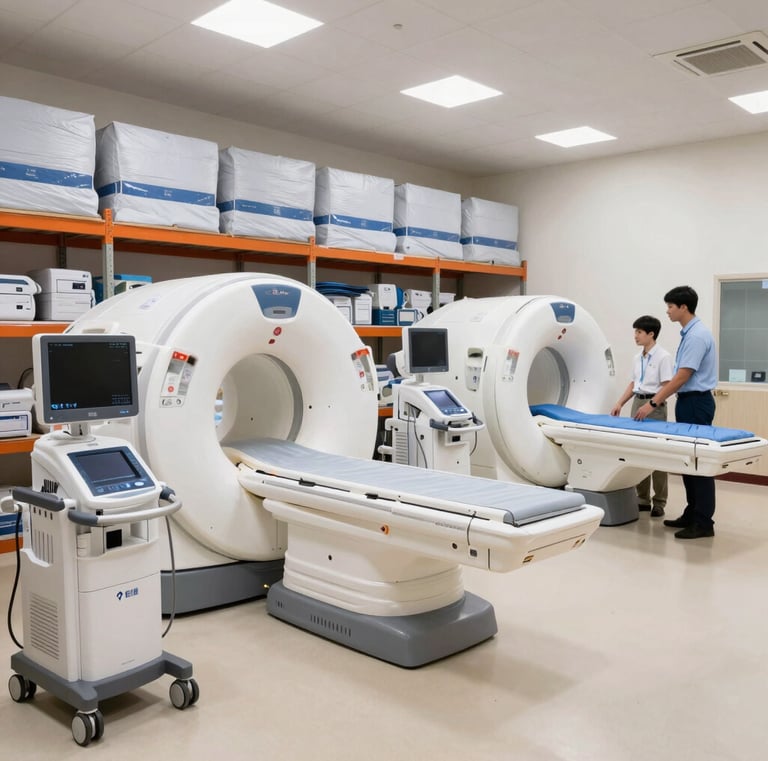 A collection of high-quality medical supplies displayed neatly.