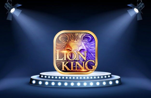 a lion king app icon with a lion on the stage