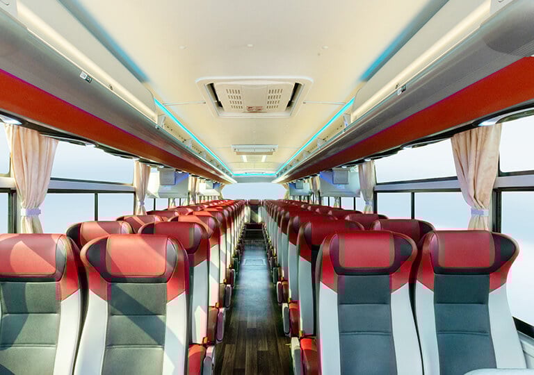 vip seats interiors staff bus luxury