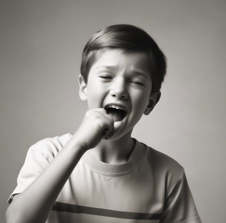 A person is singing passionately into a microphone under a spotlight with a dark background. The intensity of their expression suggests they are deeply engaged with the performance.