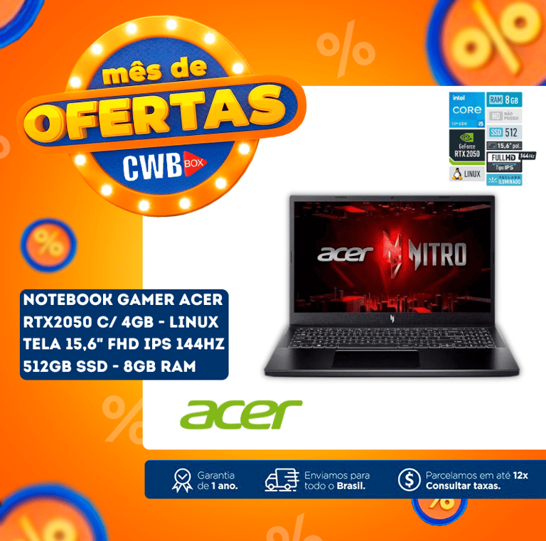 imagem de notebook gamer acer