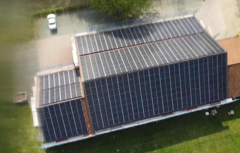 a solar powered generator powered by a solar paneled roof