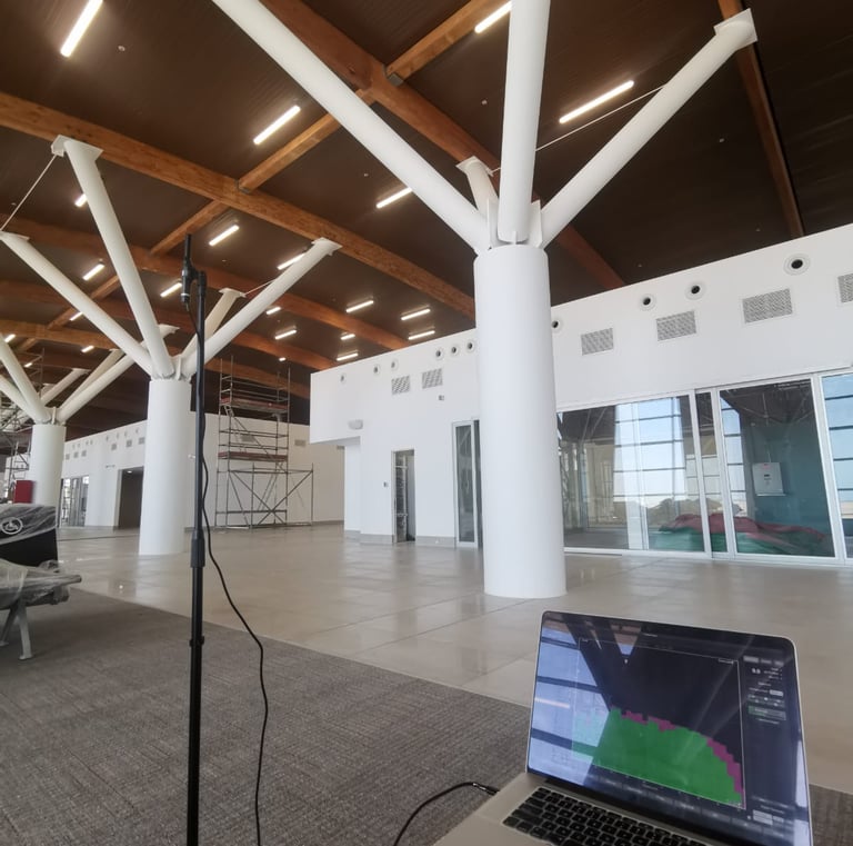 Acondicionamiento acústico en aeropuerto Chile, Ecuador