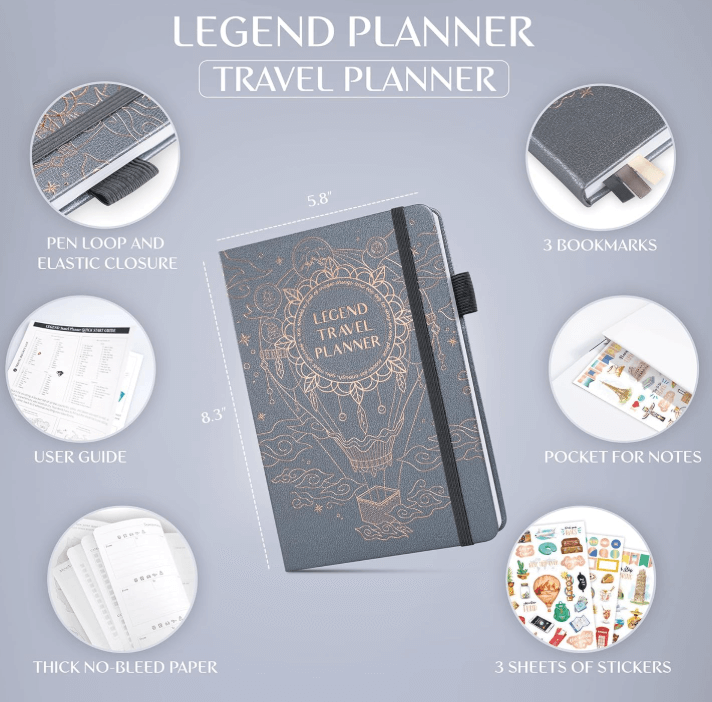 a travel journal book with a picture