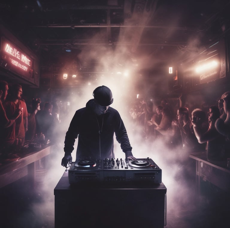 A vibrant collection of vintage vinyl records displayed on a shelf.