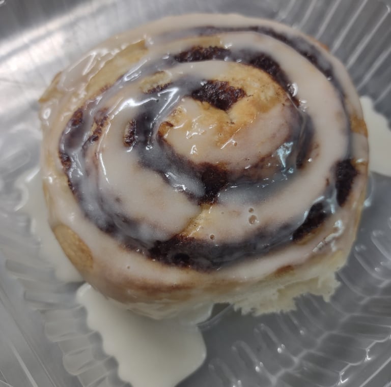 cinnamon roll at the rustic spoon