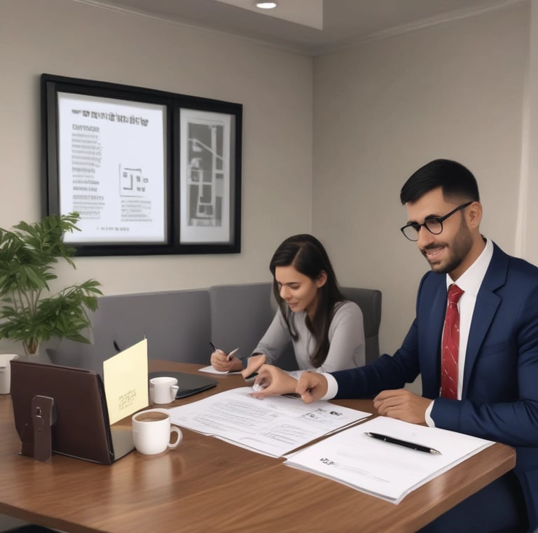 A professional worker carefully inspecting the stitching on a storage ottoman.