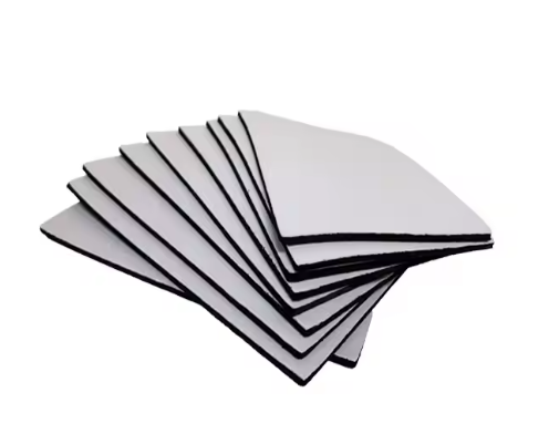 Neoprene sponge and fabric squares