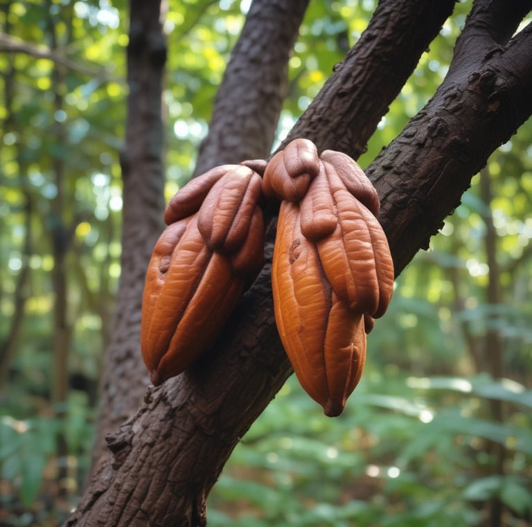 a basket filled with chocolate covered pastries next to silverware