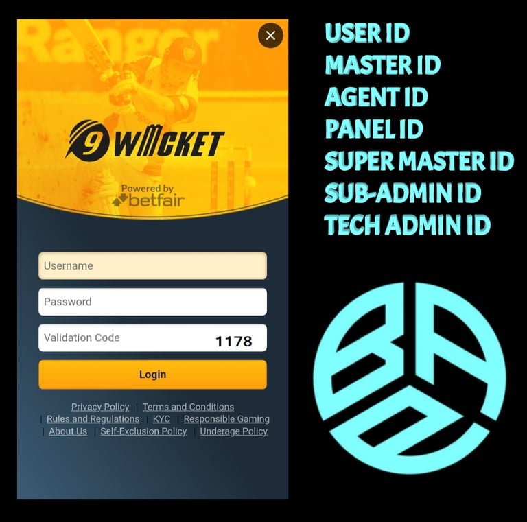 ONLINE CRICKET BETTING ID AVAILABLE DL MDL SMDL MASTER ID SUPER MASTER ID ADMIN ID AVAILABLE 