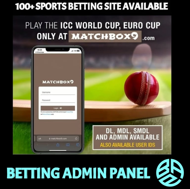 ONLINE CRICKET BETTING ID AVAILABLE DL MDL SMDL MASTER ID SUPER MASTER ID ADMIN ID AVAILABLE 