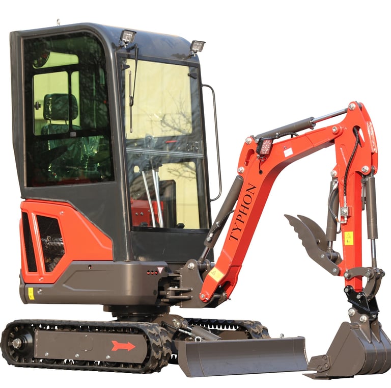 4000lbs mini excavator with cabin machinery with swing bbom