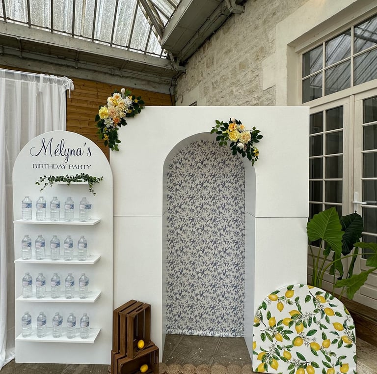 backdrop anniversaire thème dolce vita