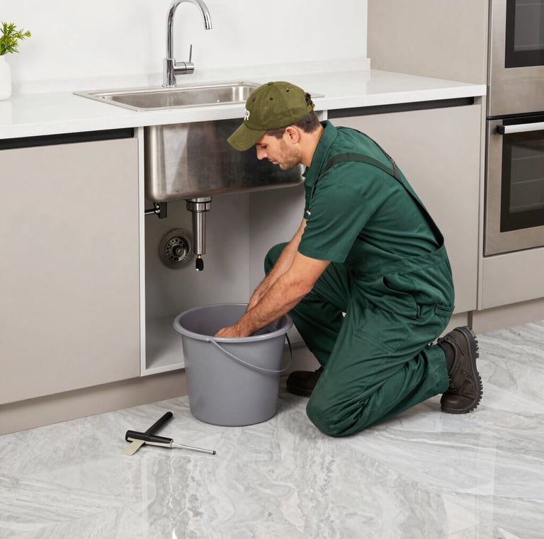 A group of six professionally dressed individuals are posed together in an office setting. Three women and three men are standing and sitting, smiling towards the camera. The background features a flat-screen monitor and a table with a lamp and decorative items.