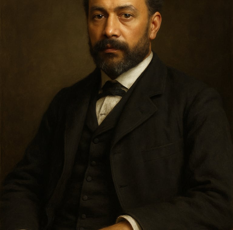 Image in the likeness of John Stewart 1st British Mixed-Race Black MP. Also wealthy slave owner