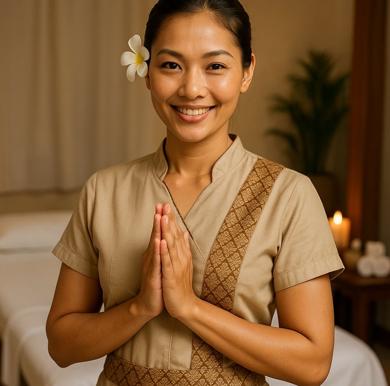 Skilled therapist giving Thai massage in Navi Mumbai