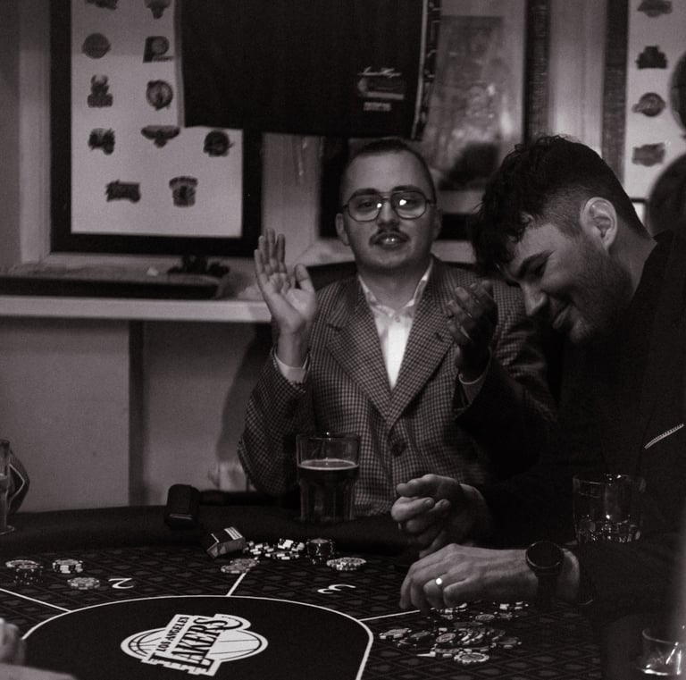 Sportinio pokerio turnyro akimirka