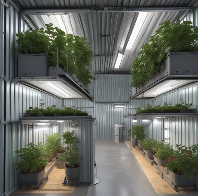 The image depicts young green sprouts growing in two white containers, with a soft, blurred background suggesting an indoor setting. The sprouts are healthy, vibrant, and reaching upward, indicating growth and vitality.