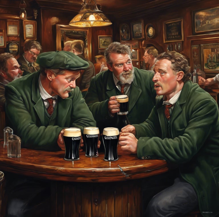 people drinking Guinness