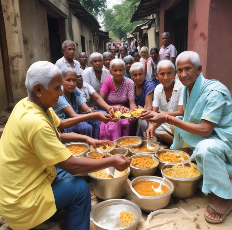 A person is wearing a dark green sweatshirt with the logo 'Rehumanize International' printed on the chest. The background consists of a metal shutter with abstract graffiti patterns in shades of gray and purple. A chain necklace is worn around the neck.