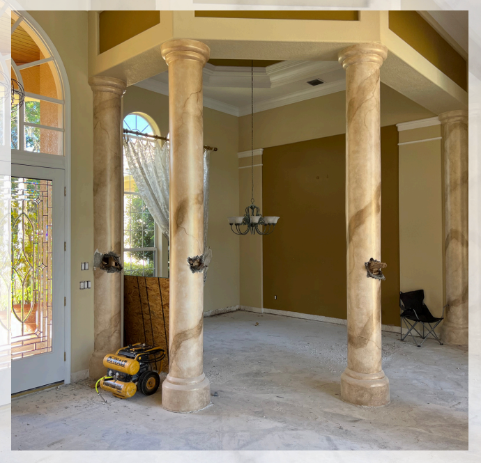 Silver Square Renovation drywall