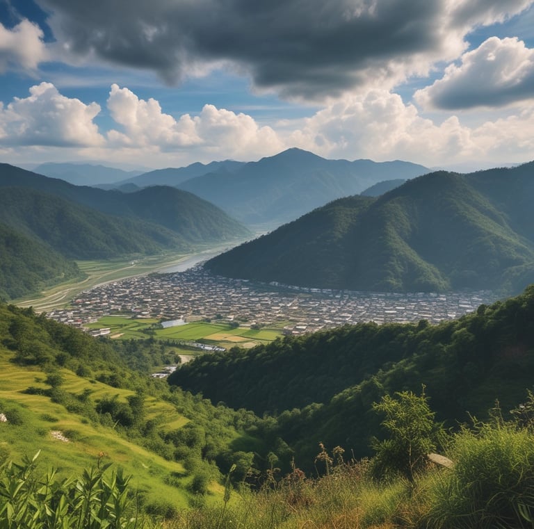 A scenic view of Northeast India showcasing its beauty.